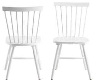 Scaun dining Riano, Alb, 86x50.5x49.5 cm - Img 3