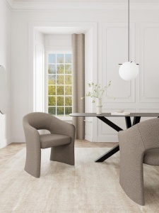 Scaun dining Tori, Gri, 80x64.5x56.5 cm