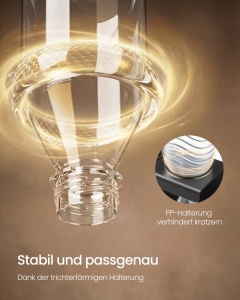 Suport uscare vase / sticle Songmics, Paxton, Negru, 30x13.7x11.7 cm - Img 3