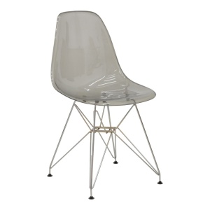 Szék Adelle, szürke PP műanyag, inox, 46x55x81 cm