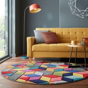 Szőnyeg, kerek, Dynamic, Flair Rugs, többszínű, 160X160 cm