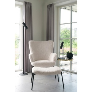 Taburet Glasgow, Alb, 42.5x63x39 cm - Img 3