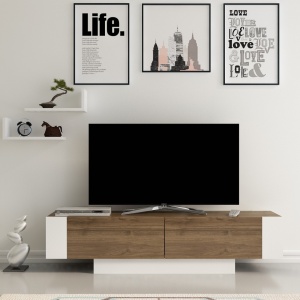TV-konzol, Matera, diófa, 150x41.6x31.5 cm - Img 1