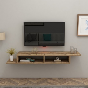 TV-szekrény, Muson, Fenyő, 120x29,6x18,2 cm - Img 2