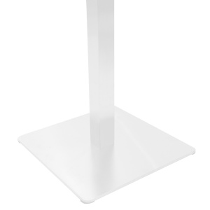 Asztallap tartó bár asztalhoz, fém, fehér, Stofan, 45x45x108 cm - Img 3