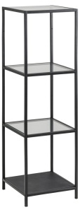 Biblioteca Seaford, Transparent, 119.5x35x37 cm - Img 2