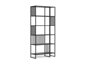 Biblioteca Strington, Negru, 185x85x35 cm - Img 3