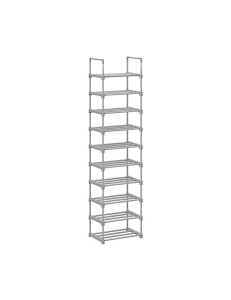 Cipőtároló, 20 párnak, Songmics, LSA025G02, szürke, 30 x 45 x 174 cm - Img 1