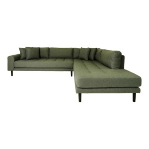 Coltar cu brat deschis open end Lido, Verde masliniu, 92x220x257x76 cm - Img 3