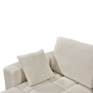 Coltar extensibil cu spatiu de depozitare Belda, Crem, 138x246x82 cm - Img 8