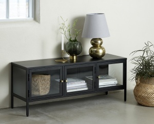 Comoda TV CARMEL, Negru, 40x52x132 cm - Img 3