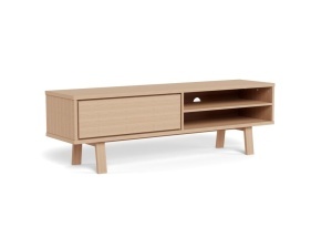 Comoda TV Lamberth, Alb, 50x160x40 cm - Img 2