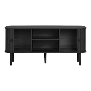 Comoda TV Nikko, Negru, 113x40x52 cm - Img 4