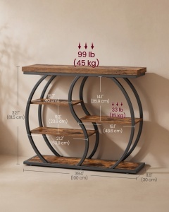 Consola Dacey, Maro rustic, 100x30x81.5 cm - Img 6