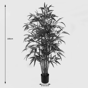Dekoratív növény cserépben, Rhapis Palm, zöld, 80x80x180 cm - Img 4