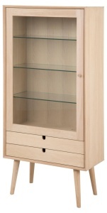 Dulap cu vitrina Century, Alb, 143.2x72x36 cm - Img 2