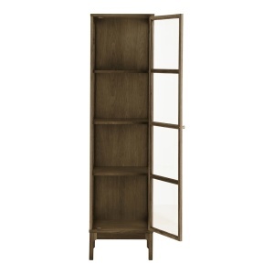 Dulap vitrina Cabinet, Maro inchis, 40x47x180 cm