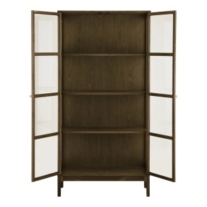 Dulap vitrina Zamora, Maro inchis, 90x40x180 cm