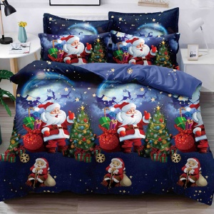 Egyszemélyes télapós ágyneműhuzat, Jolly V21, Finom pamut (flanel)