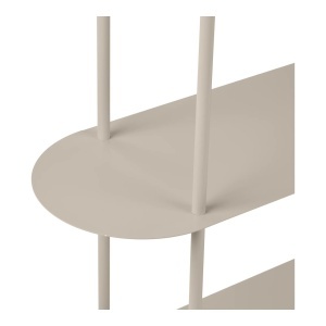Etajera metalica asimetrica Rieti, Nisip, 118x31x139 cm