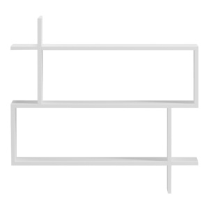 Fali polc, Parallel, fehér, 22x70x65.5 cm - Img 3