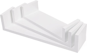 Fali polc szett, Vasagle, LWS40WT, fehér, 30/35/40 cm, 3 részes - Img 3