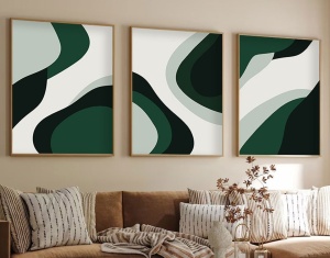 Festmény, 3 darabos, Huhu204, sokszínű, 50x70 cm