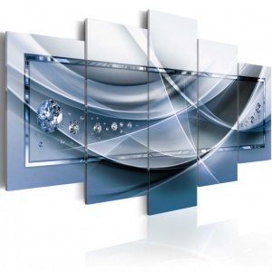 Festmény Blue Rays, 200x100 cm