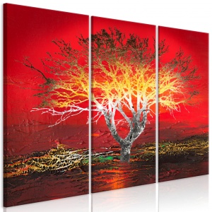 Festmény Fiery Sky (3 részes), 120x80 cm