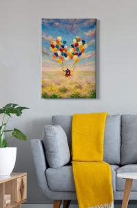 Festmény Kanvas, sokszínű, 50x70x3 cm