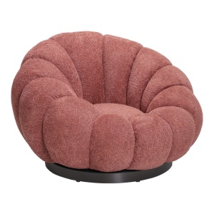 Fotel, Nester, boucle, rothadt alma, 98x97x69 cm