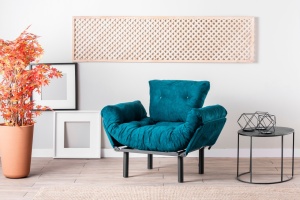 Fotel, Nitta, petrolzöld, 135x70x70 cm