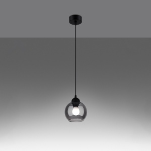 Függőlámpa, Alino, fekete, 15x15x130 cm - Img 3