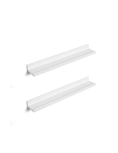 Függőpolc szett 2 darabos, Songmics, LWS60WT, fehér, 60x10 cm