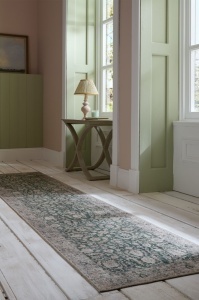 Futószőnyeg, Flair Rugs Beau Floral, zöld, 60x230 cm