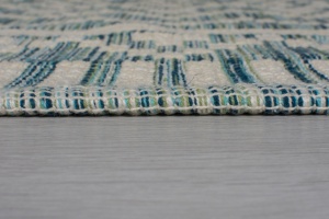 Futószőnyeg, Leela Runner, Flair Rugs, elefántcsont/pávakék, 60X200 cm - Img 5