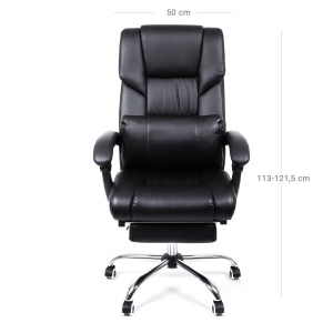 Irodai szék Songmics, fekete, 65x58x(111-116) cm - Img 6