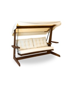 Kerti hintaágy, 3 személyes, Viva 2400, bézs, 237x100x175 cm - Img 11