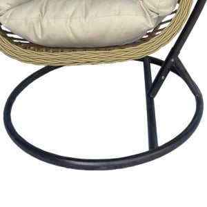 Kerti hintaágy, Varur, Pako World, bézs, rattan, 120x105x195 cm - Img 7