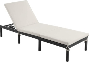 Kerti napozóágy, Songmics, GCB27BRV2, bézs, 59x198x28 cm, 150 kg