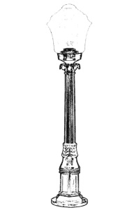 Kültéri állólámpa, M1B, fekete, 85x22 cm - Img 2