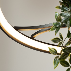 LED-es csillár, Rio Bio 78, 3000K, fekete, 78x78x200 cm - Img 6