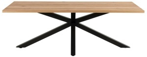 Masa dining Heaven, Natural, 75.5x220x90 cm - Img 3
