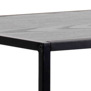 Masa tip bar Seaford, Negru, 105x120x60 cm - Img 8