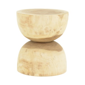 Masuta auxiliara Hourglass, Natural, 40x40x45 cm - Img 2