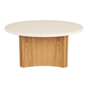 Masuta de cafea Motril, Alb, 80x80x37 cm