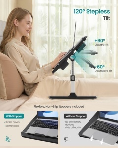 Masuta pentru laptop Barden, Negru, 56x40x36 cm - Img 4