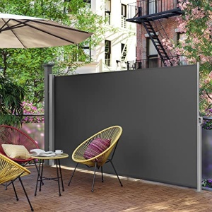 Oldalsó napárnyékoló, Songmics, szürke, 180x450 cm