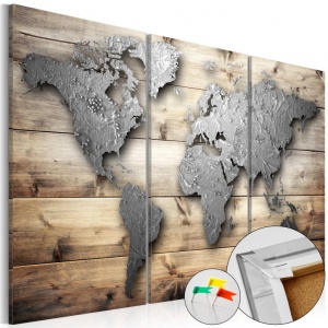 Parafa kép Doors to the World [Cork Map], 60x40 cm