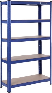 Polc 5 szintes, Songmics, 30 x 75 x 150 cm, kék, GLR30Q - Img 2